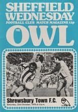 Sheffield Wednesday v Shrewsbury Town 23-Oct-1976