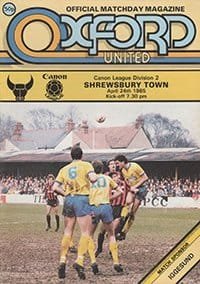 Oxford United v Shrewsbury Town 24-Apr-1985