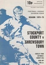 Stockport County v Shrewsbury Town 24-Aug-1974