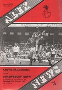 Crewe Alexandra v Shrewsbury Town 25-Aug-1987