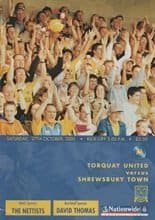 Torquay United v Shrewsbury Town 27-Oct-2001