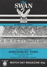 Swansea City v Shrewsbury Town 27-Dec-1983