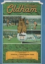 Oldham Athletic v Shrewsbury Town 28-Aug-1982