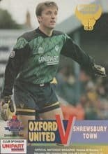 Oxford United v Shrewsbury Town 29-Oct-1994