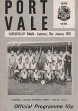 Port Vale v Shrewsbury Town 31-Jan-1976