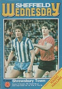 Sheffield Wednesday v Shrewsbury Town 03-Dec-1983