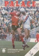 Crystal Palace v Shrewsbury Town 06-Nov-1984