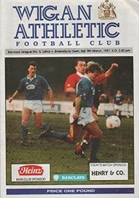 Wigan Athletic v Shrewsbury Town 09-Mar-1991