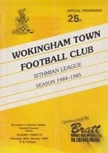 Wokingham Town v Slough Town 26-Jan-1985