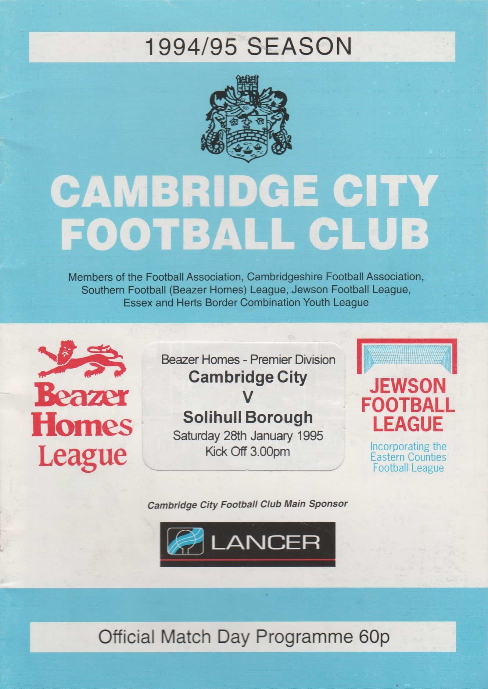 Cambridge City v Solihull Borough 28-Jan-1995