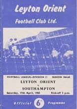 Leyton Orient v Southampton 17-Apr-1965