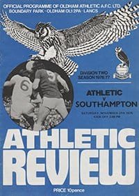 Oldham Athletic v Southampton 27-Nov-1976