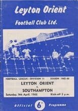 Leyton Orient v Southampton 09-Apr-1966