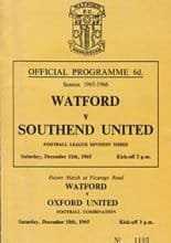 Watford v Southend United 11-Dec-1965