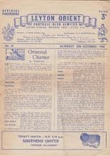 Leyton Orient v Southend United 30-Dec-1955