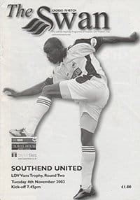 Swansea City v Southend United 04-Nov-2003