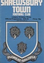 Shrewsbury Town v Southend United 06-Apr-1976