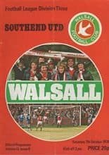 Walsall v Southend United 07-Oct-1978