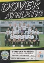 Dover Athletic v Stafford Rangers 29-Jan-1994
