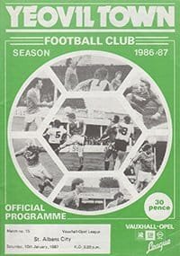 Yeovil Town v St Albans City 10-Jan-1987