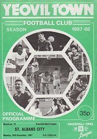 Yeovil Town v St Albans City 28-Dec-1987