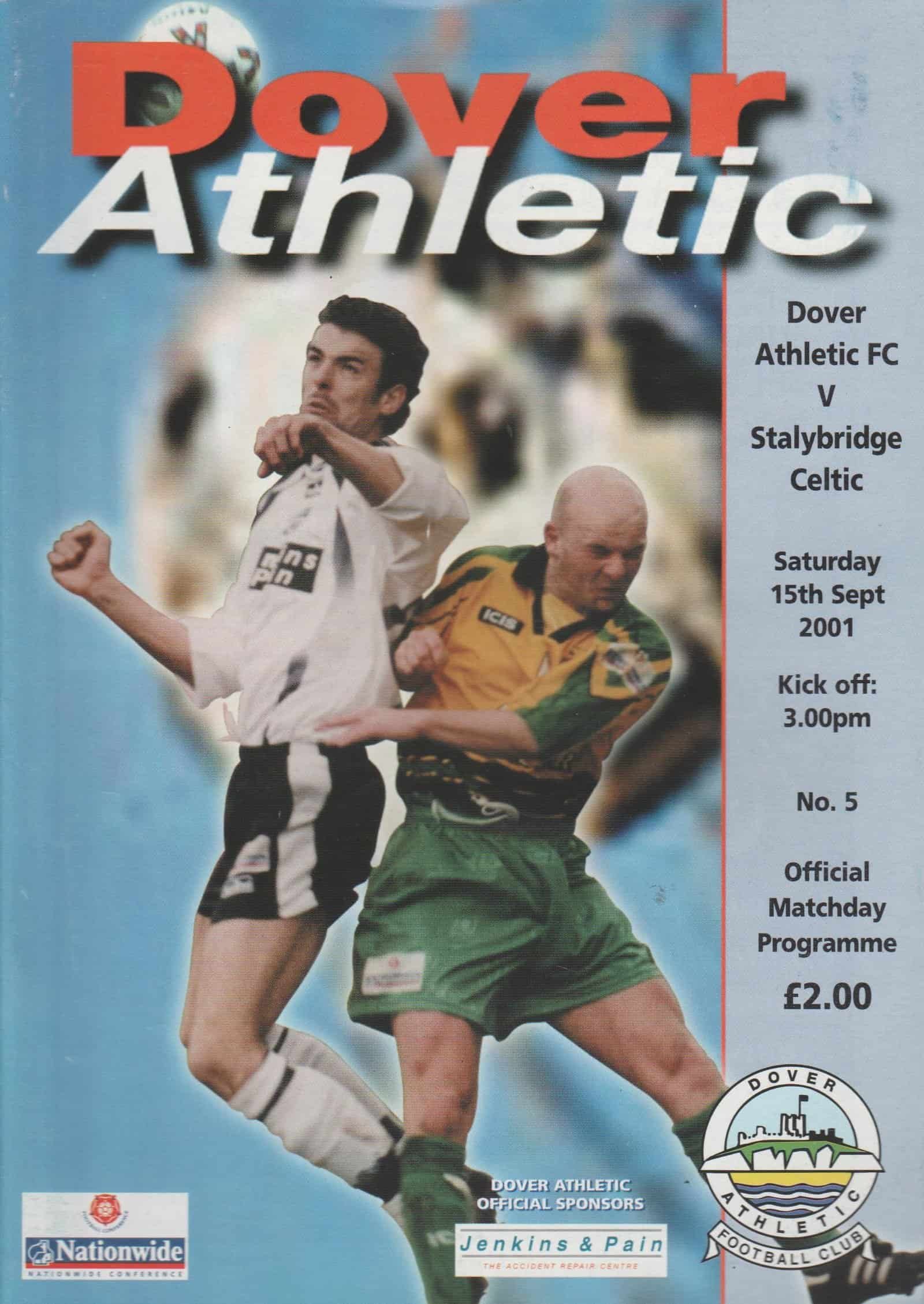 Dover Athletic v Stalybridge Celtic 15-Sep-2001