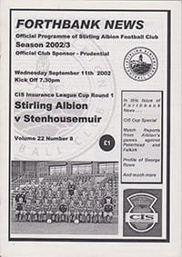 Stirling Albion v Stenhousemuir 11-Sep-2002