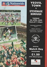 Yeovil Town v Stevenage Borough 04-Apr-2000