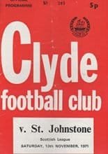 Clyde v St Johnstone 13-Nov-1971