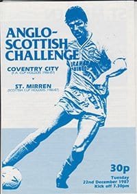 Coventry City v St Mirren 22-Dec-1987