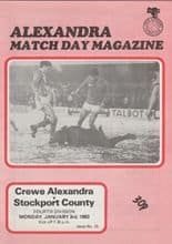 Crewe Alexandra v Stockport County 03-Jan-1983