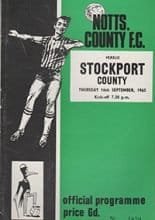Notts County v Stockport County 16-Sep-1965