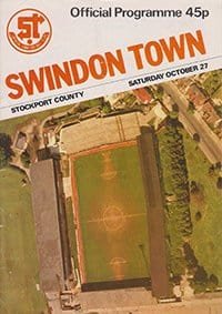 Swindon Town v Stockport County 27-Oct-1984