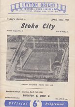 Leyton Orient v Stoke City 10-Apr-1961