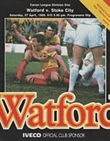 Watford v Stoke City 27-Apr-1985