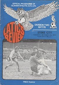 Oldham Athletic v Stoke City 04-Oct-1977