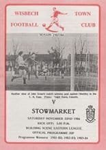 Wisbech Town v Stowmarket Town 22-Nov-1986