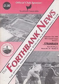 Stirling Albion v Stranraer 23-Sep-2000