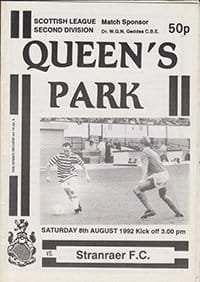 Queens Park v Stranraer 08-Aug-1992