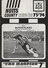 Notts County v Sunderland 01-Sep-1973