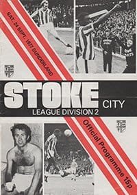 Stoke City v Sunderland 24-Sep-1977