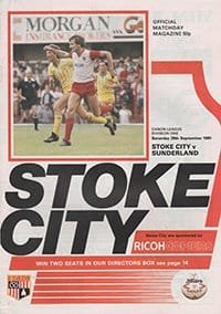 Stoke City v Sunderland 29-Sep-1984