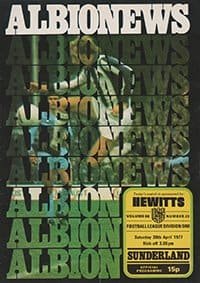 West Bromwich Albion v Sunderland 30-Apr-1977