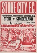 Stoke City v Sunderland 06-Sep-1972