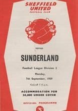 Sheffield United v Sunderland 07-Sep-1959