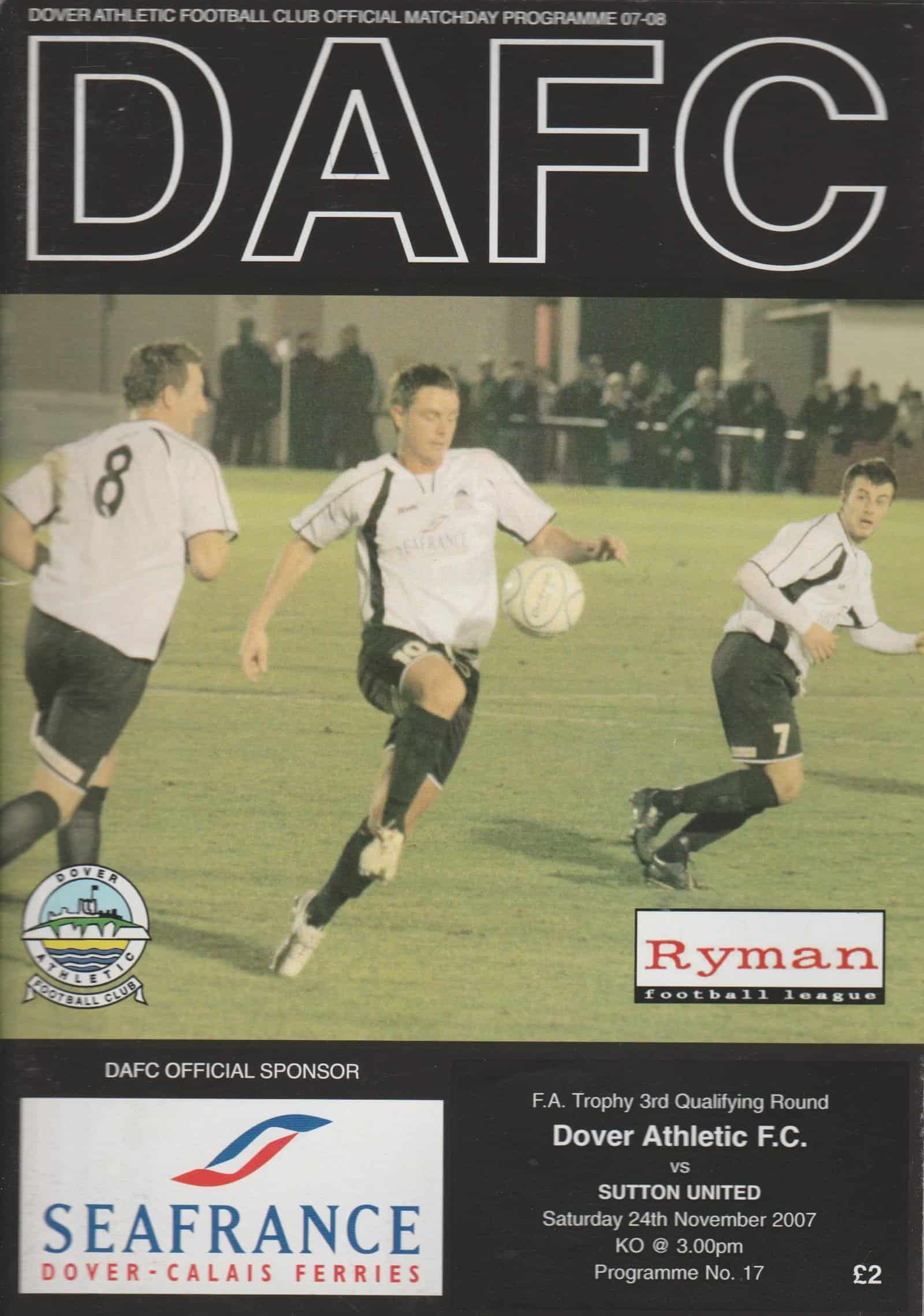 Dover Athletic v Sutton United 24-Nov-2007
