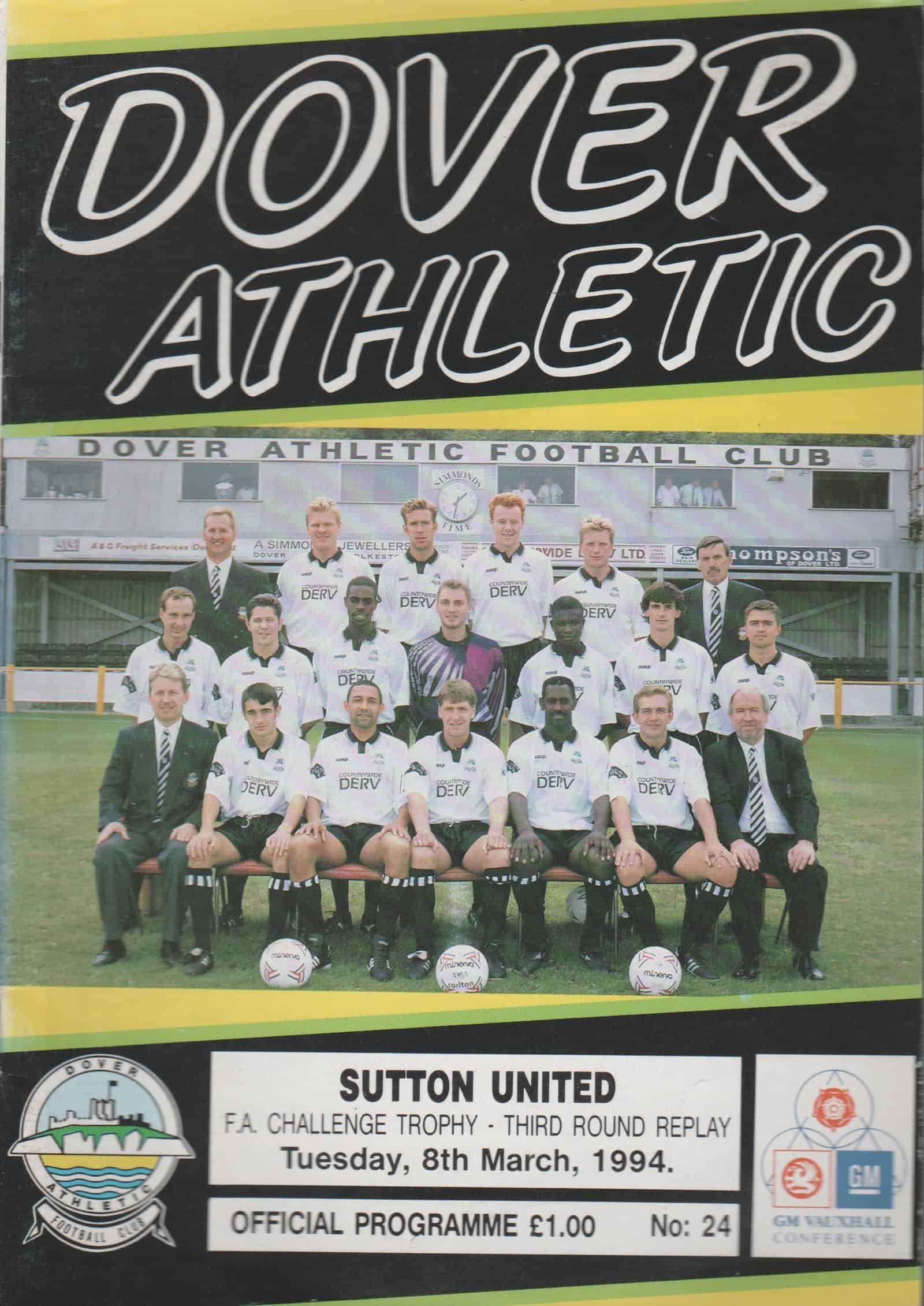 Dover Athletic v Sutton United 08-Mar-1994