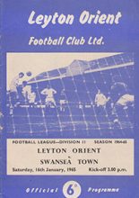 Leyton Orient v Swansea Town 11-Jan-1964