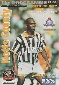 Notts County v Swansea City 27-Apr-1996