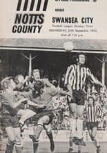 Notts County v Swansea City 27-Sep-1972